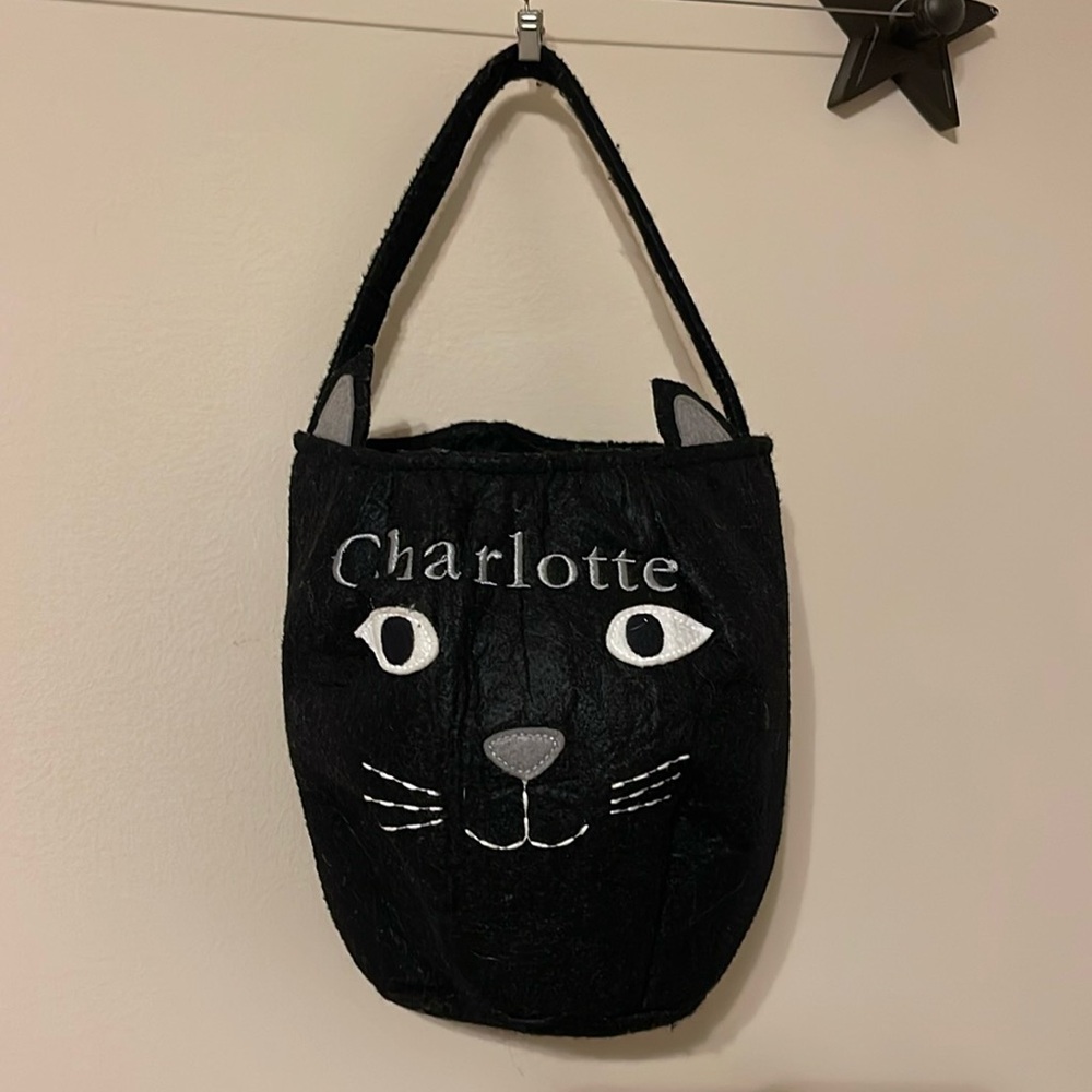 Pottery Barn Cat Halloween bucket